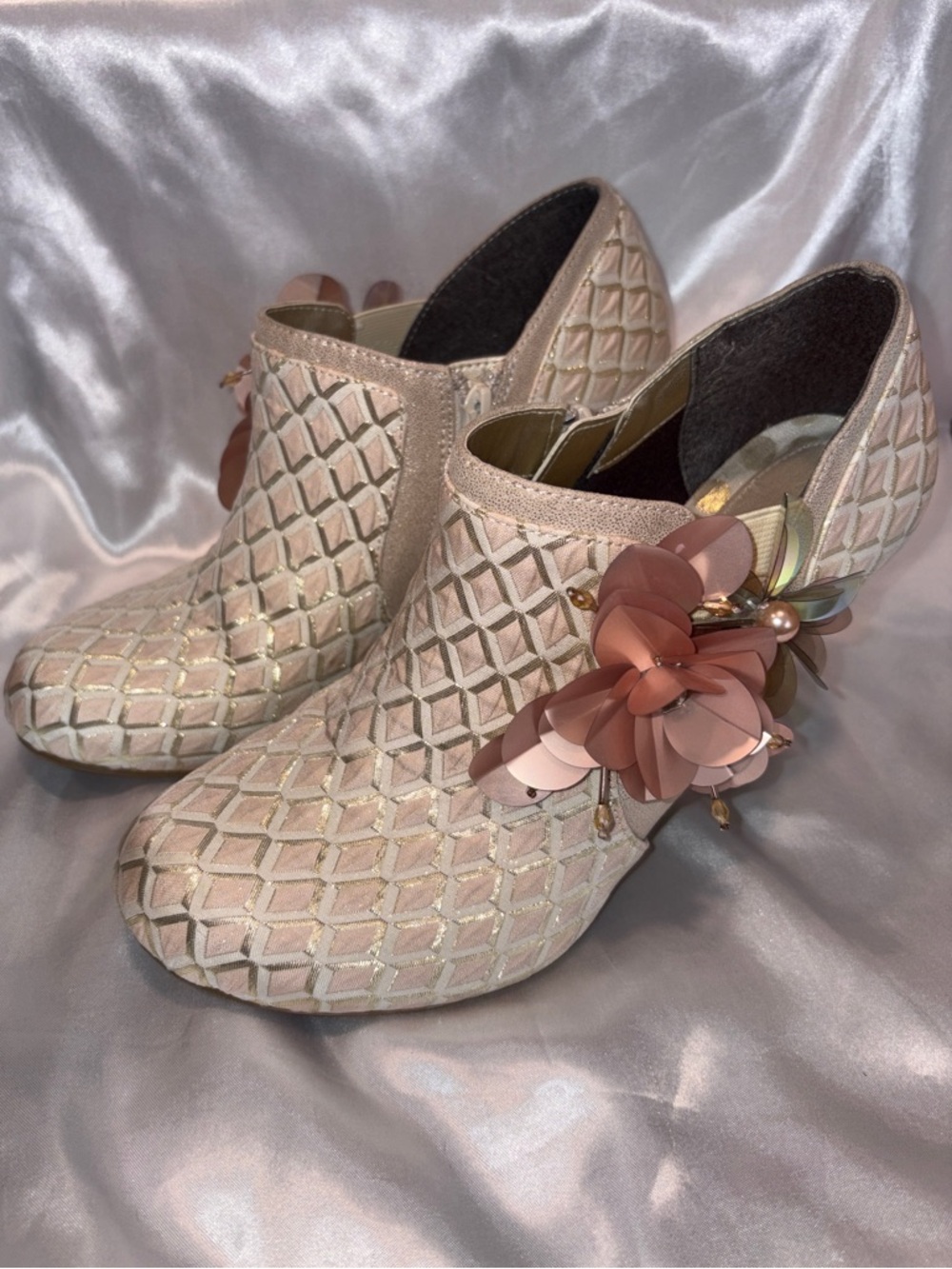 Ruby Shoo - Electra Brocade Jewelled Bootie - Light Pink - Picture 9 of 9